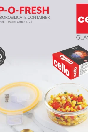 Cello Clip O Fresh Round Borosilicate Container